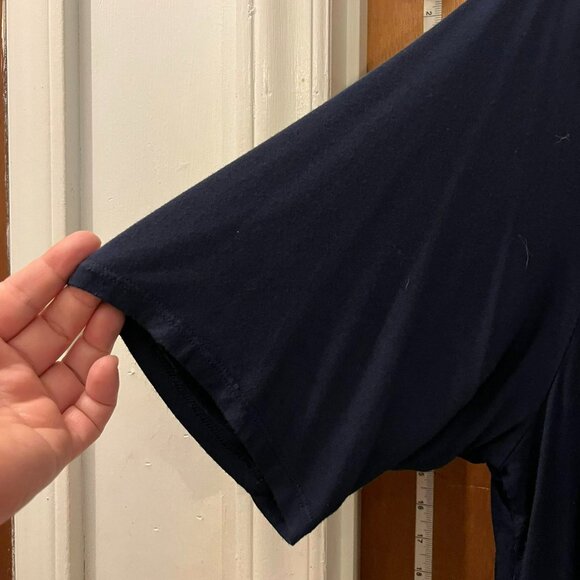 Size 4(4X) - Torrid - Super Soft Navy Short Sleeve Knit Pullover - Picture 3 of 5